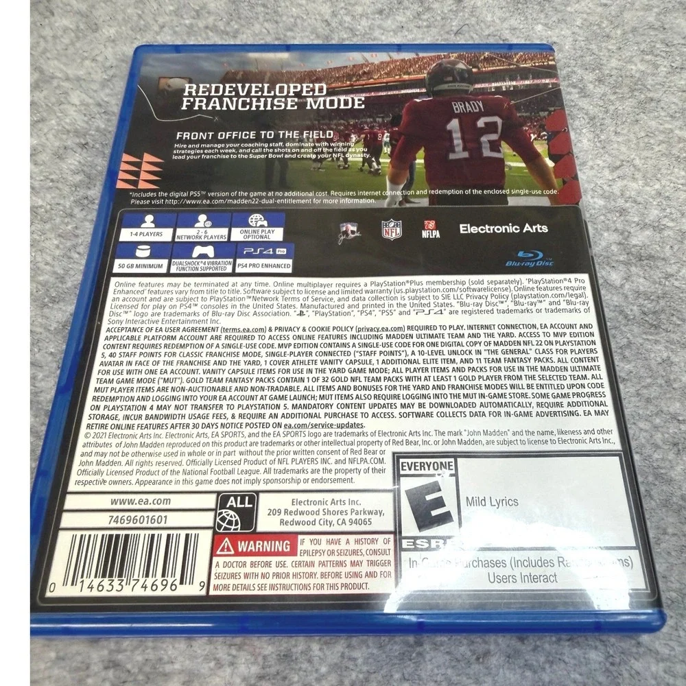 Madden NFL 22 MVP Edition Sony PlayStation 4 PS4 EA‎ Sports Football Game